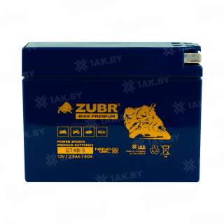 Аккумулятор для мотоцикла ZUBR (2.5 Ah) 40 A, 12 V Обратная, R+ GT4B-5 GT4B-5 (ZubrPrem)