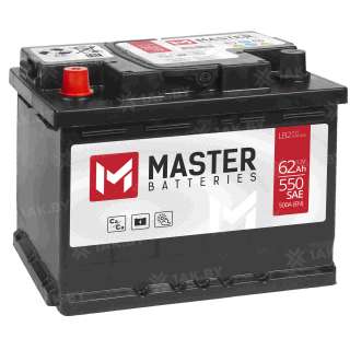 Аккумулятор MASTER BATTERIES (62 Ah) 500 A, 12 V Прямая, L+ LB2 MB621E