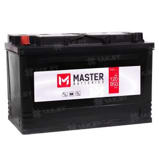 Аккумулятор MASTER BATTERIES (120 Ah) 950 A, 12 V Прямая, L+ D2 MB1201E Аккумулятор MASTER BATTERIES (120 Ah) 950 A, 12 V Прямая, L+ D2 MB1201E