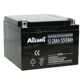 Аккумулятор ATLANT для ИБП, детского электромобиля, эхолота (28 Ah,12 V) AGM 166x175x125 8.08 кг Аккумулятор ATLANT для ИБП, детского электромобиля, эхолота (28 Ah,12 V) AGM 166x175x125 8.08 кг