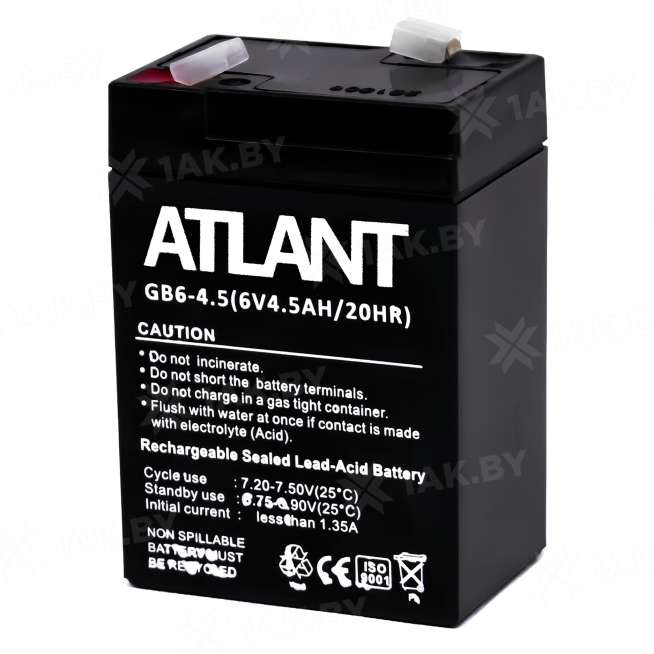 Аккумулятор для ИБП ATLANT (4.5 Ah) , 6 V  6M4.5AC 1