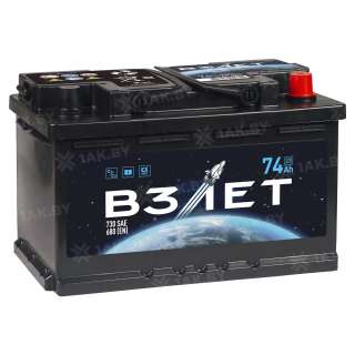 Аккумулятор ВЗЛЕТ (75 Ah) 700 A, 12 V Обратная, R+ L3 VZ750E Аккумулятор ВЗЛЕТ (75 Ah) 700 A, 12 V Обратная, R+ L3 VZ750E