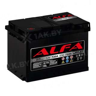 Аккумулятор ALFA (75 Ah) 720 A, 12 V Прямая, L+ L3 Аккумулятор ALFA (75 Ah) 720 A, 12 V Прямая, L+ L3