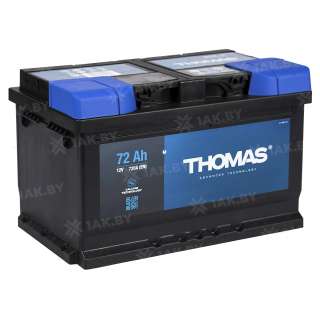 Аккумулятор THOMAS (72 Ah) 720 A, 12 V Обратная, R+ LB2 627202 Аккумулятор THOMAS (72 Ah) 720 A, 12 V Обратная, R+ LB2 627202