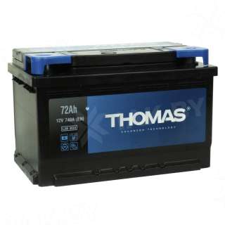 Аккумулятор THOMAS (72 Ah) 740 A, 12 V Обратная, R+ LB3 00032937 Аккумулятор THOMAS (72 Ah) 740 A, 12 V Обратная, R+ LB3 00032937