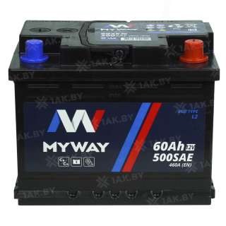 Аккумулятор MYWAY (60 Ah) 460 A, 12 V Обратная, R+ L2 MW600SUE