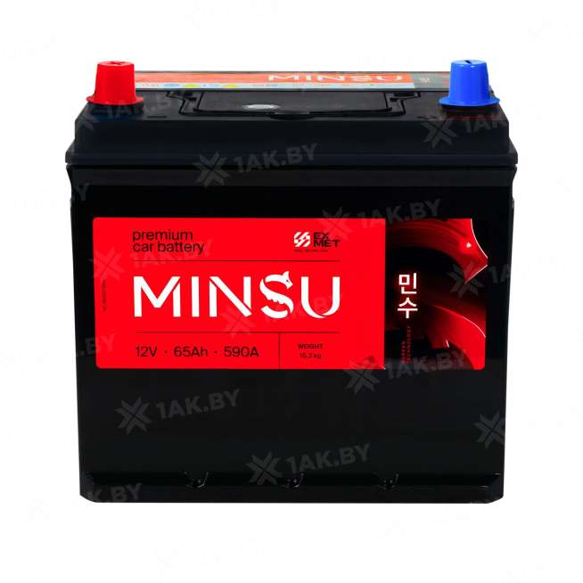 Аккумулятор MINSU (65 Ah) 590 A, 12 V Прямая, L+ D23 75D23R 0