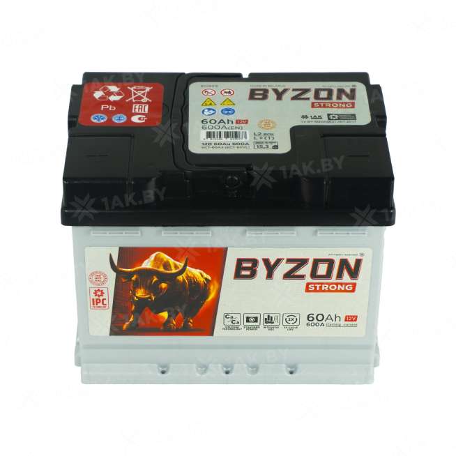 Аккумулятор BYZON (60 Ah) 600 A, 12 V Прямая, L+ L2 BYZ601S 1