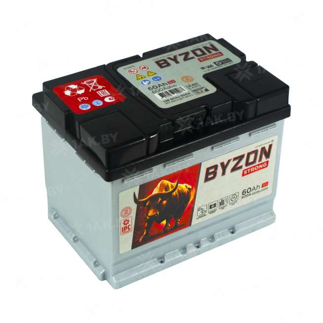 Аккумулятор BYZON (60 Ah) 600 A, 12 V Прямая, L+ L2 BYZ601S 2