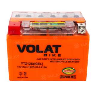 Аккумулятор для мотоцикла VOLAT (11 Ah) 210 A, 12 V Прямая, L+ YTZ12S YTZ12S(iGEL)Volat Аккумулятор для мотоцикла VOLAT (11 Ah) 210 A, 12 V Прямая, L+ YTZ12S YTZ12S(iGEL)Volat