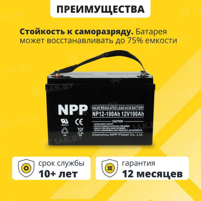 Аккумулятор для ИБП NPP (100 Ah) , 12 V  NP12-100(NPP) 2