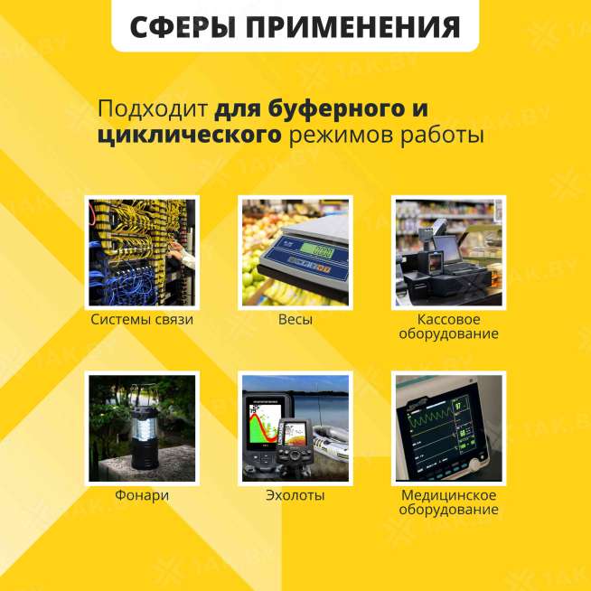 Аккумулятор NPP для ИБП, детского электромобиля, эхолота (4.5 Ah,4 V) AGM 47х47х101/107 0.52 кг 2