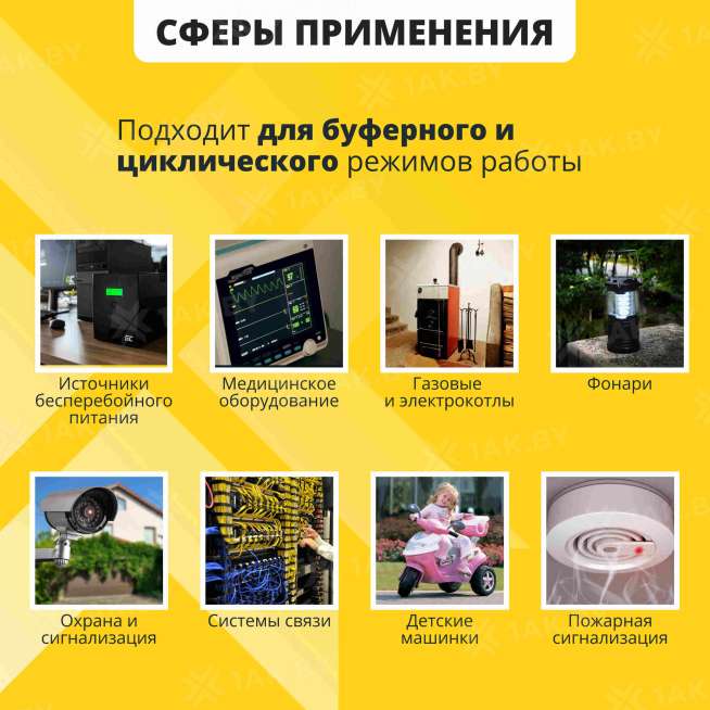 Аккумулятор NPP для ИБП, детского электромобиля, эхолота (33 Ah,12 V) AGM 195х130х155/180 10 кг 2
