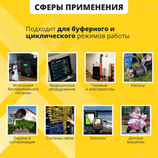 Аккумулятор NPP для ИБП, детского электромобиля, эхолота (26 Ah,12 V) AGM 166x175x125 7.9 кг 3
