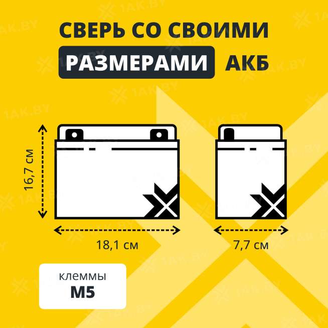 Аккумулятор ZUBR для ИБП, детского электромобиля, эхолота (20 Ah,12 V) GEL 181x77x167 5.7 кг 2