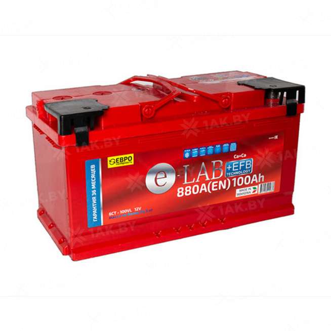 Аккумулятор E-LAB EFB 100 Ah, 7880 A, 12 V Обратная, R+ L5 0