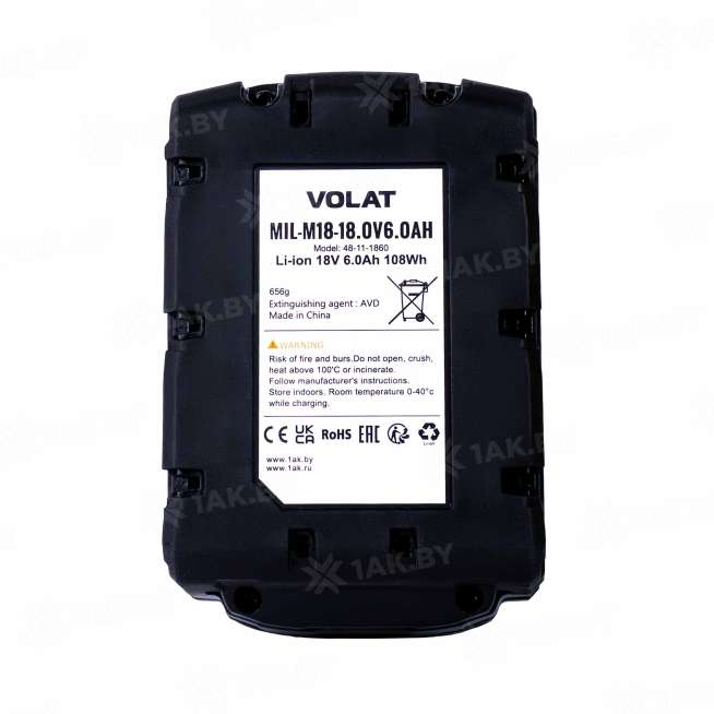 Аккумуляторная батарея для Milwaukee 18.0V 6.0Ah (Li-ion) MIL-M18 3