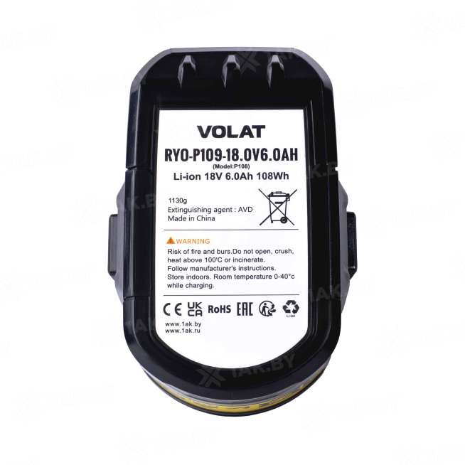Аккумуляторная батарея для RyoBi 18.0V 6.0Ah (Li-ion) RYO-P108 4