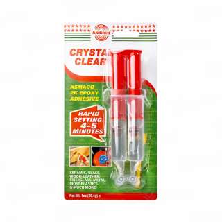 Эпоксидный клей Asmaco прозрачный (шприц) 28,4г