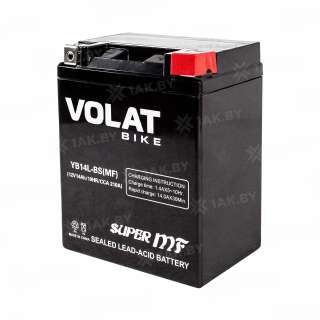 Аккумулятор для мотоцикла VOLAT (14 Ah) 210 A, 12 V Обратная, R+ YB14L YB14L-BS(MF)Volat