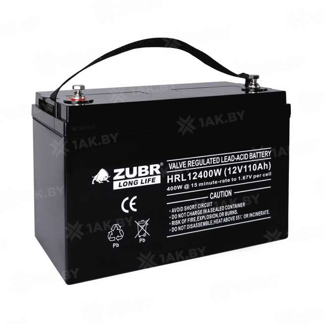 Аккумулятор ZUBR для ИБП, детского электромобиля, эхолота (110 Ah,12 V) AGM 330x171x220 32.7 кг 1