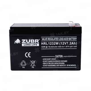 Аккумулятор ZUBR для ИБП, детского электромобиля, эхолота (7.2 Ah,12 V) AGM 151х65х94/100 2.5 кг