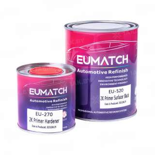 Комплект грунта наполнителя 2K Primer Surfacer Black/ 2К цвет чёрный 520 EUMATCH 1,3л