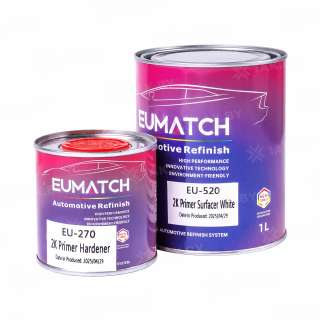 Комплект грунта наполнителя 2K Primer Surfacer White/ 2К цвет белый 520 EUMATCH 1,3л