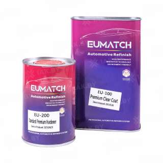 Комплект премиум прозрачный лака Premium Clear Coat/ 100 EUMATCH 1,5л
