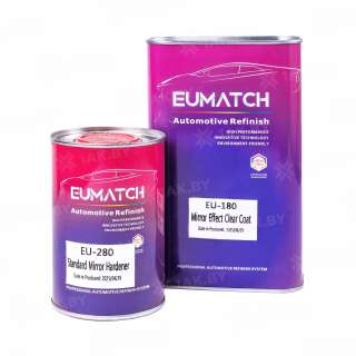 Комплект прозрачного лака Mirror Effect Clear Coat/ 180 с зеркальным эффектом EUMATCH 1,5л