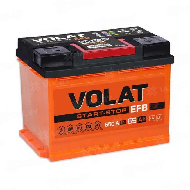 Аккумулятор VOLAT EFB 65 Ah, 650 A, 12 V Обратная, R+ L2 0