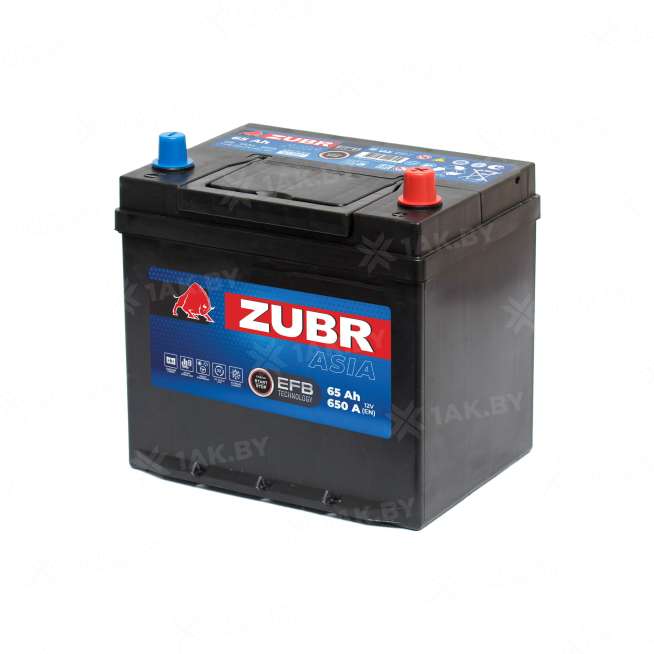 Аккумулятор ZUBR (65 Ah) 650 A, 12 V Обратная, R+ D23 ZU650JF 2