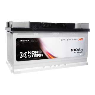 Аккумулятор NORDSTERN (100 Ah) 940 A, 12 V Обратная, R+ L5 NS1000S