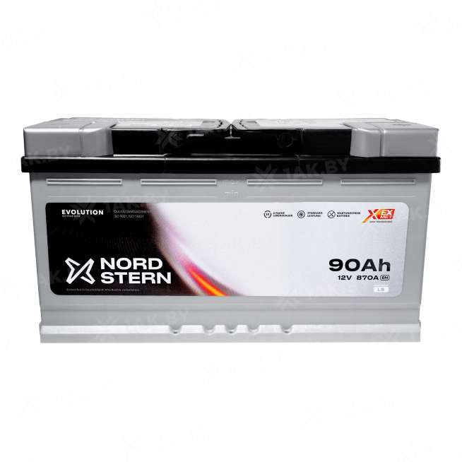 Аккумулятор NORDSTERN (90 Ah) 870 A, 12 V Обратная, R+ L5 NS900S 1