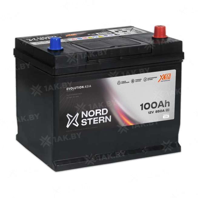 Аккумулятор NORDSTERN (100 Ah) 850 A, 12 V Обратная, R+ D31 NS1000JS 0