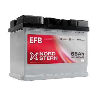 Аккумулятор NORDSTERN (65 Ah) 650 A, 12 V Обратная, R+ L2 NS650F