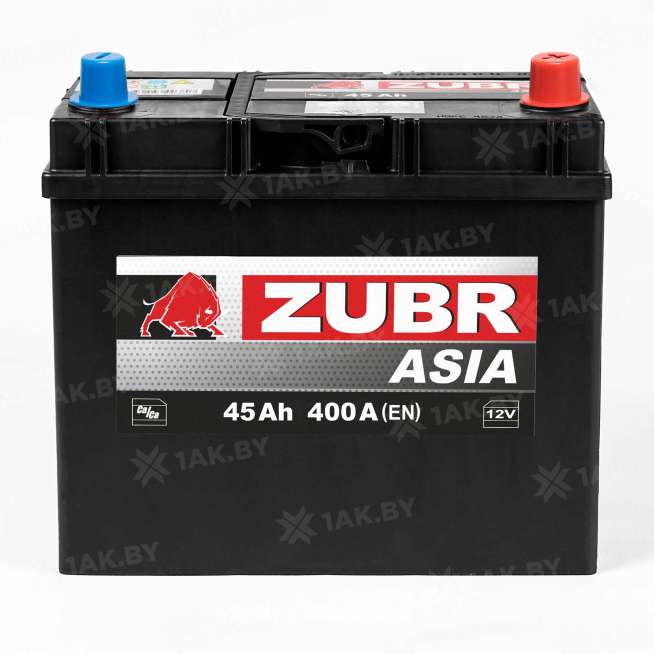 Аккумулятор Zubr Ultra Asia 45 Ah, 400 A, 12 V, Обратная полярность, R+, B24 1