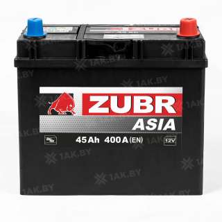 Аккумулятор Zubr Ultra Asia 45 Ah, 400 A, 12 V, Обратная полярность, R+, B24