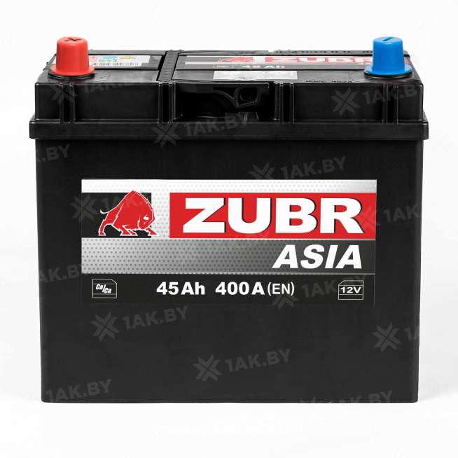 Аккумулятор Zubr Ultra Asia 45 Ah, 400 A, 12 V, Прямая полярность, L+, B24, ZU451JS 0