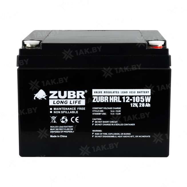Аккумулятор для ИБП ZUBR (28 Ah) , 12 V  HRL12-105WKIJO(ZUBR) 0