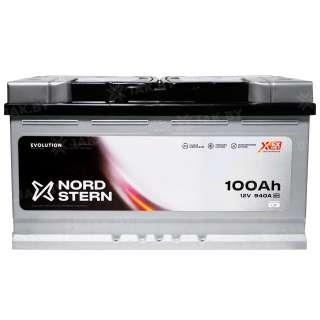 Аккумулятор NORDSTERN (100 Ah) 940 A, 12 V Прямая, L+ L5 NS1001S