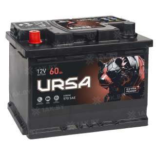 Аккумулятор URSA (60 Ah) 520 A, 12 V Прямая, L+ L2 UE601E