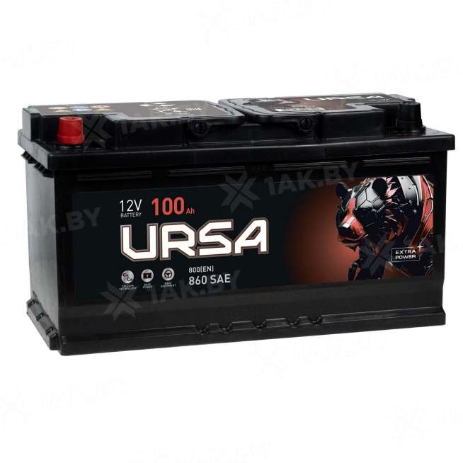 Аккумулятор URSA (100 Ah) 800 A, 12 V Прямая, L+ L5 UE1001E 0